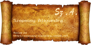 Szepessy Alexandra névjegykártya