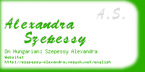 alexandra szepessy business card